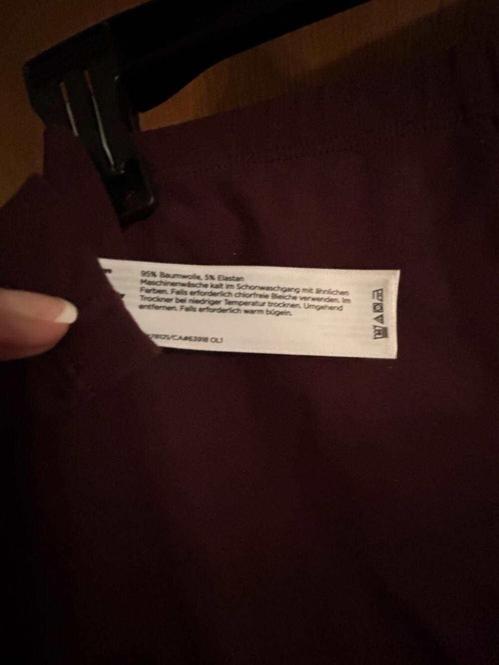 Eileen Fisher Women's Burgundy Jersey Knit Leggings - Picture 3 of 4